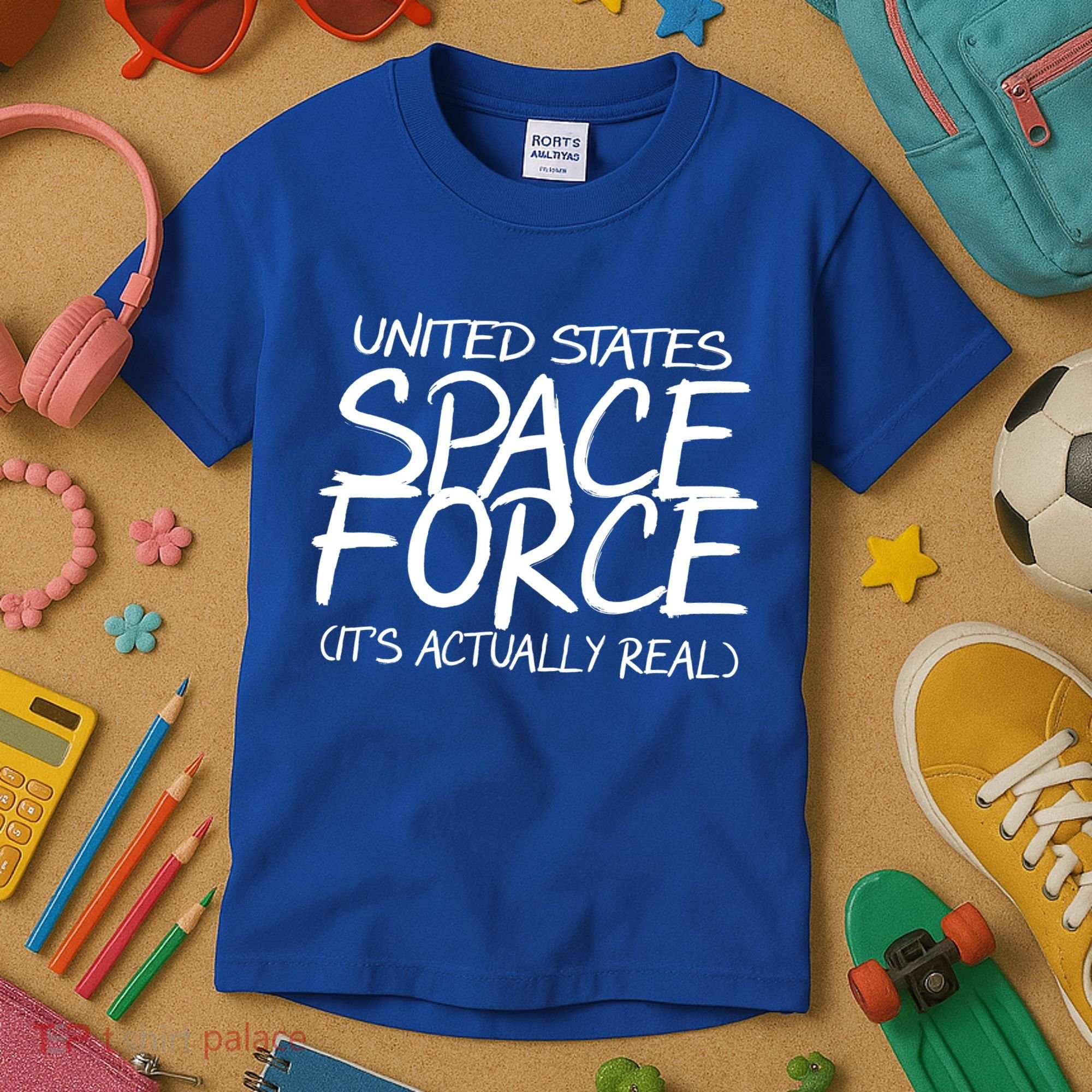United States Space Force It's Actually Real Kids T-Shirt