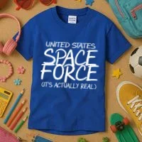 United States Space Force It's Actually Real Kids T-Shirt thumb 3