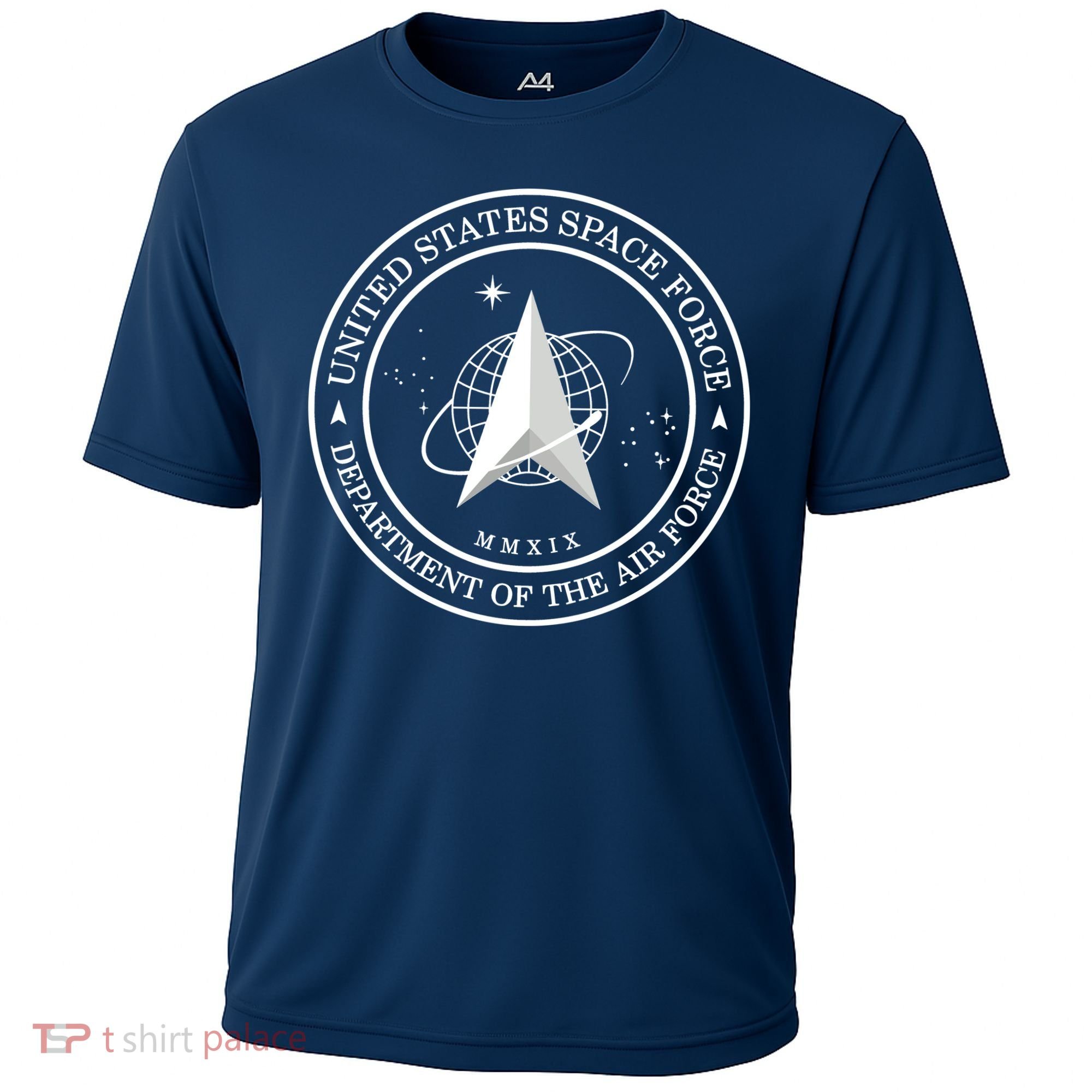 United States Space Force Outline Logo Cooling Performance Crew T-Shirt