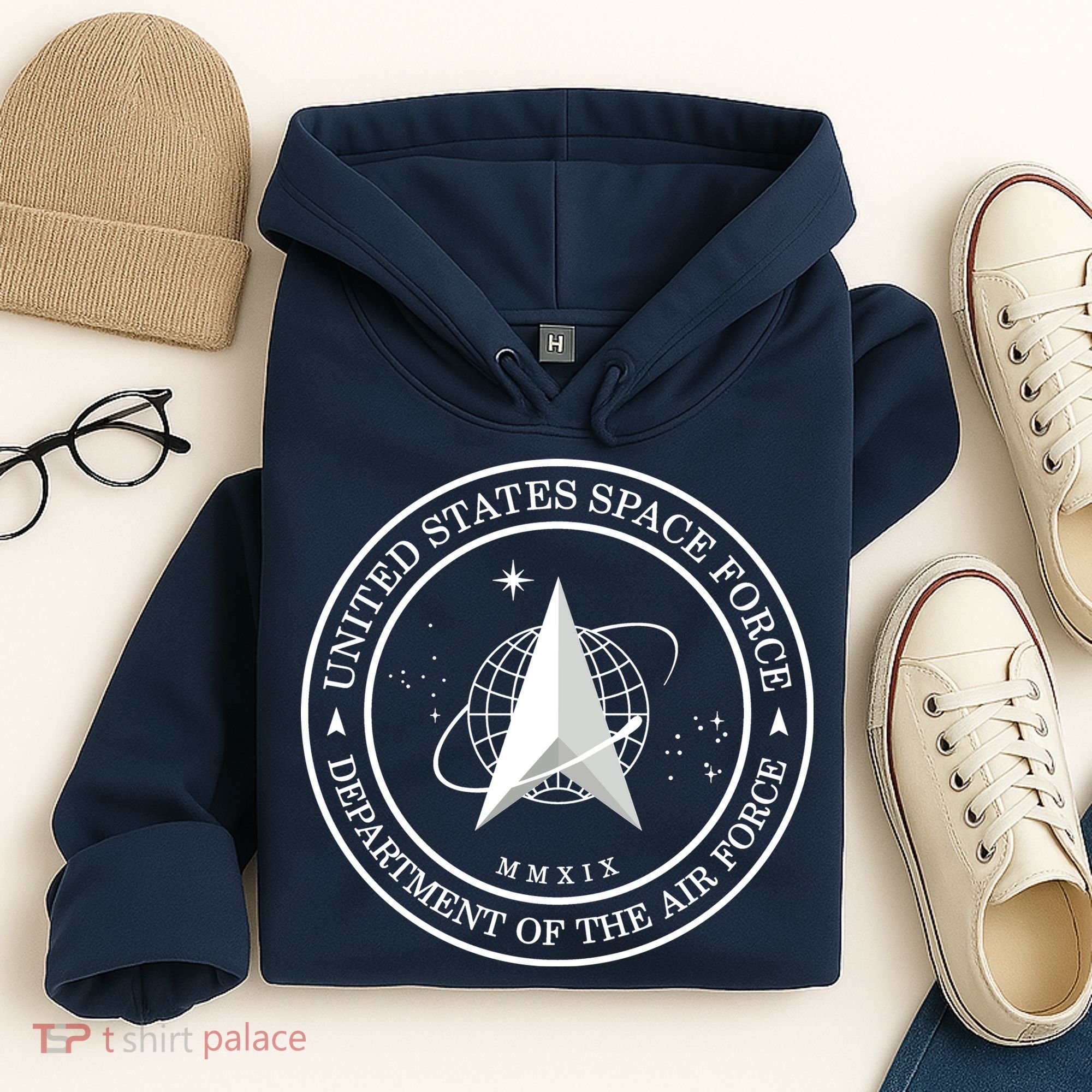 United States Space Force Outline Logo Hoodie