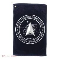 United States Space Force Outline Logo Golf Towel thumb 0