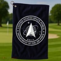United States Space Force Outline Logo Golf Towel thumb 1