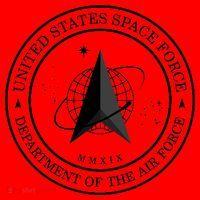 United States Space Force Outline Logo Santa Hat thumb 1