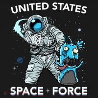 United States Space Force USSF Alien Fight USA-Made Doggie Bandana thumb 2