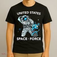 United States Space Force USSF Alien Fight T-Shirt thumb 3