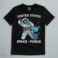 United States Space Force USSF Alien Fight T-Shirt thumb 5