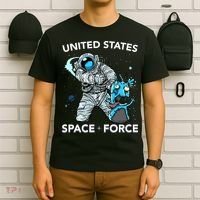 United States Space Force USSF Alien Fight T-Shirt thumb 6