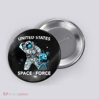 United States Space Force USSF Alien Fight Button thumb 0