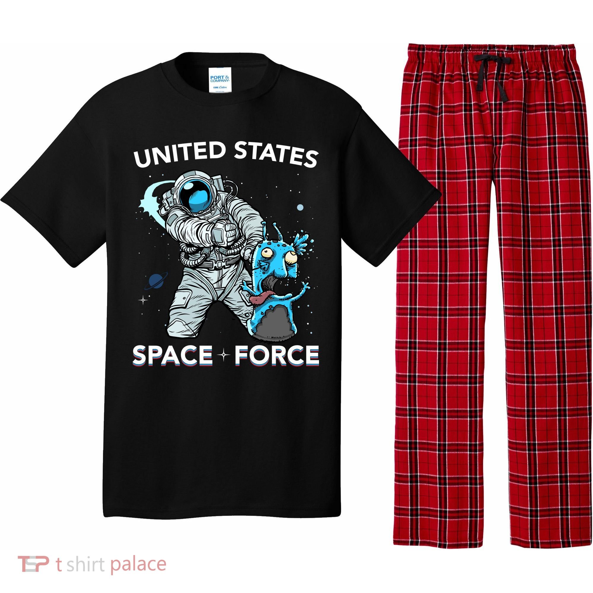 United States Space Force USSF Alien Fight Pajama Set