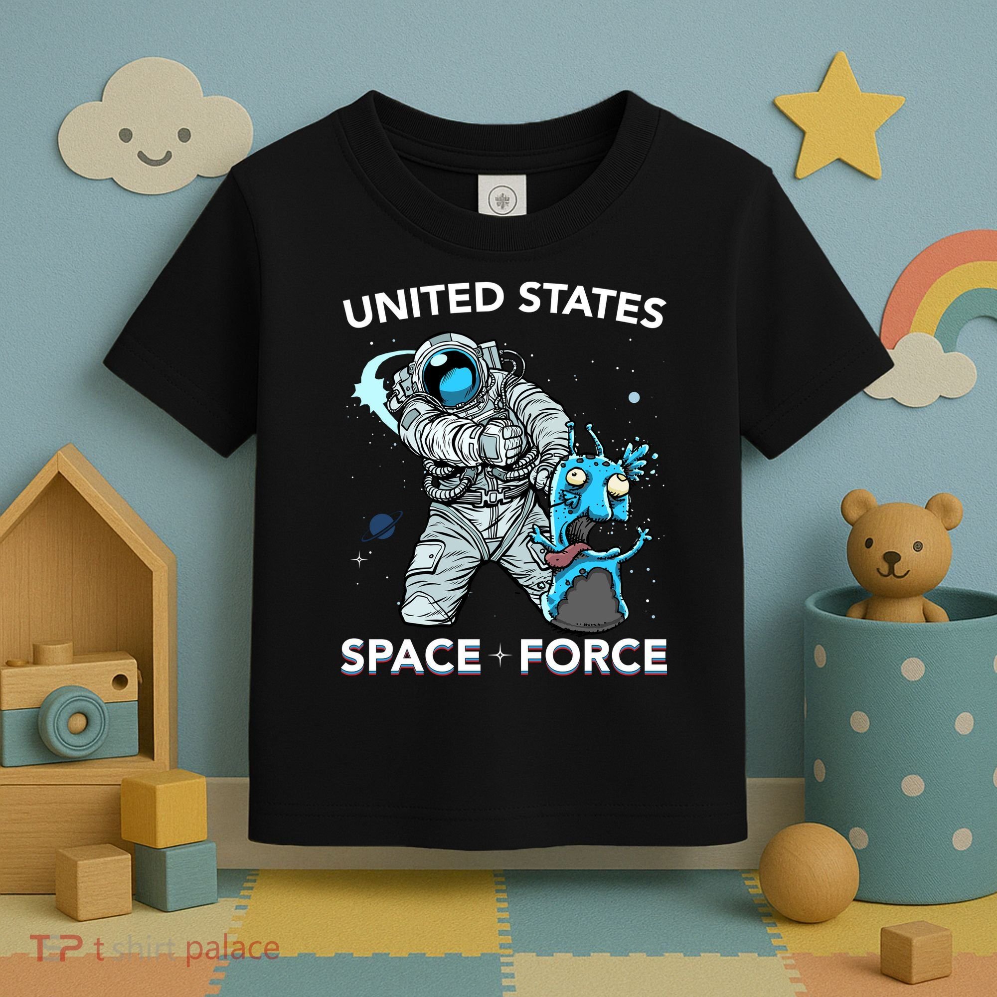 United States Space Force USSF Alien Fight Toddler T-Shirt