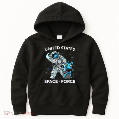 United States Space Force USSF Alien Fight Kids Hoodie