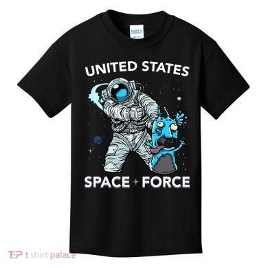 United States Space Force USSF Alien Fight Kids T-Shirt