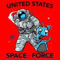 United States Space Force USSF Alien Fight Santa Hat thumb 1
