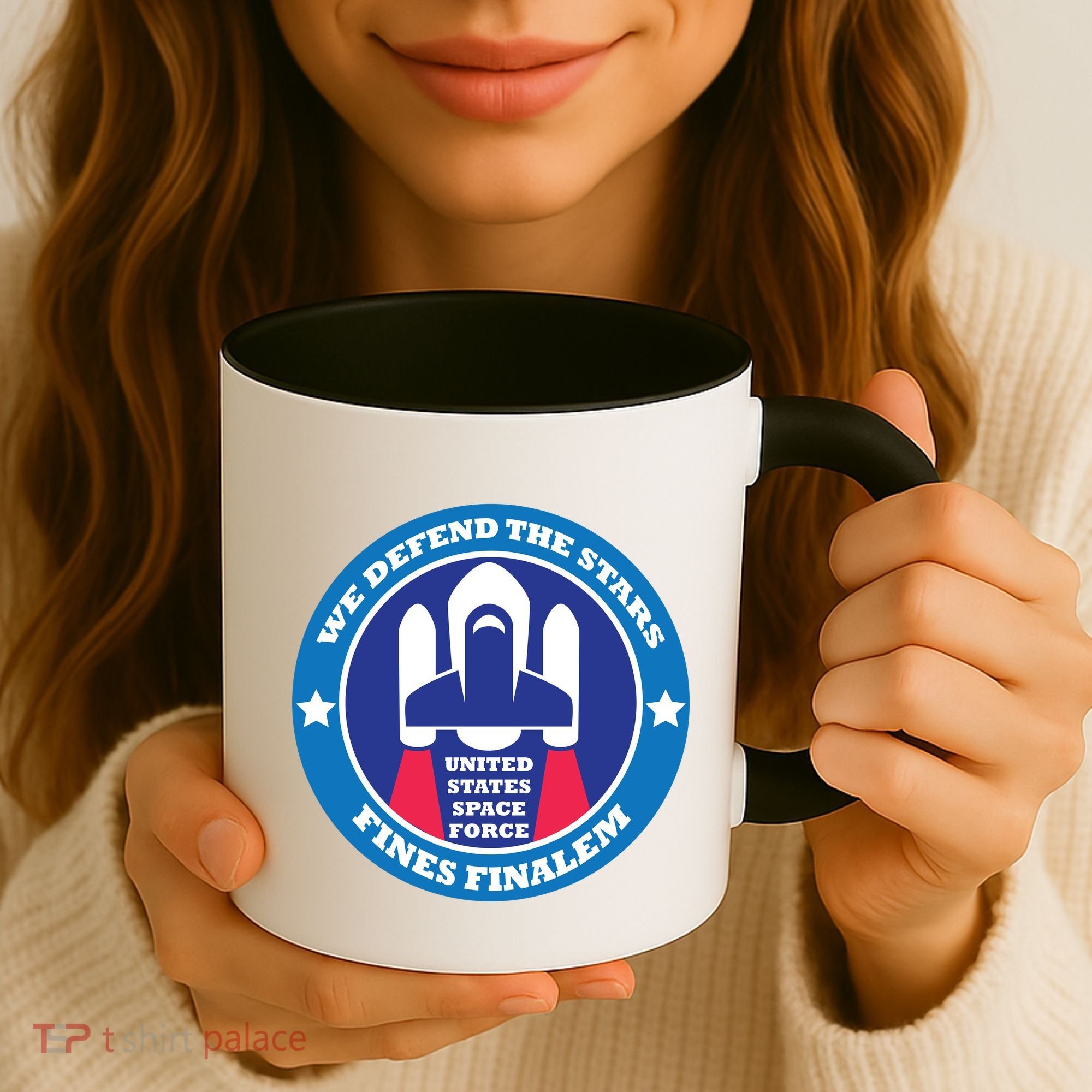 United States Space Force We Defend the Stars Coffee Mug
