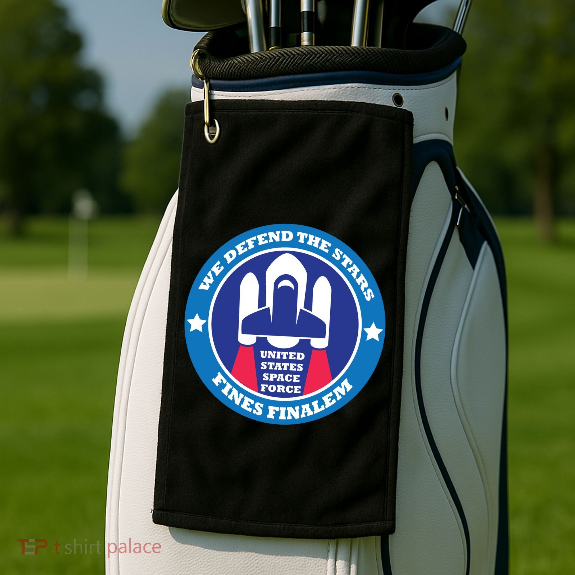 United States Space Force We Defend the Stars Golf Towel