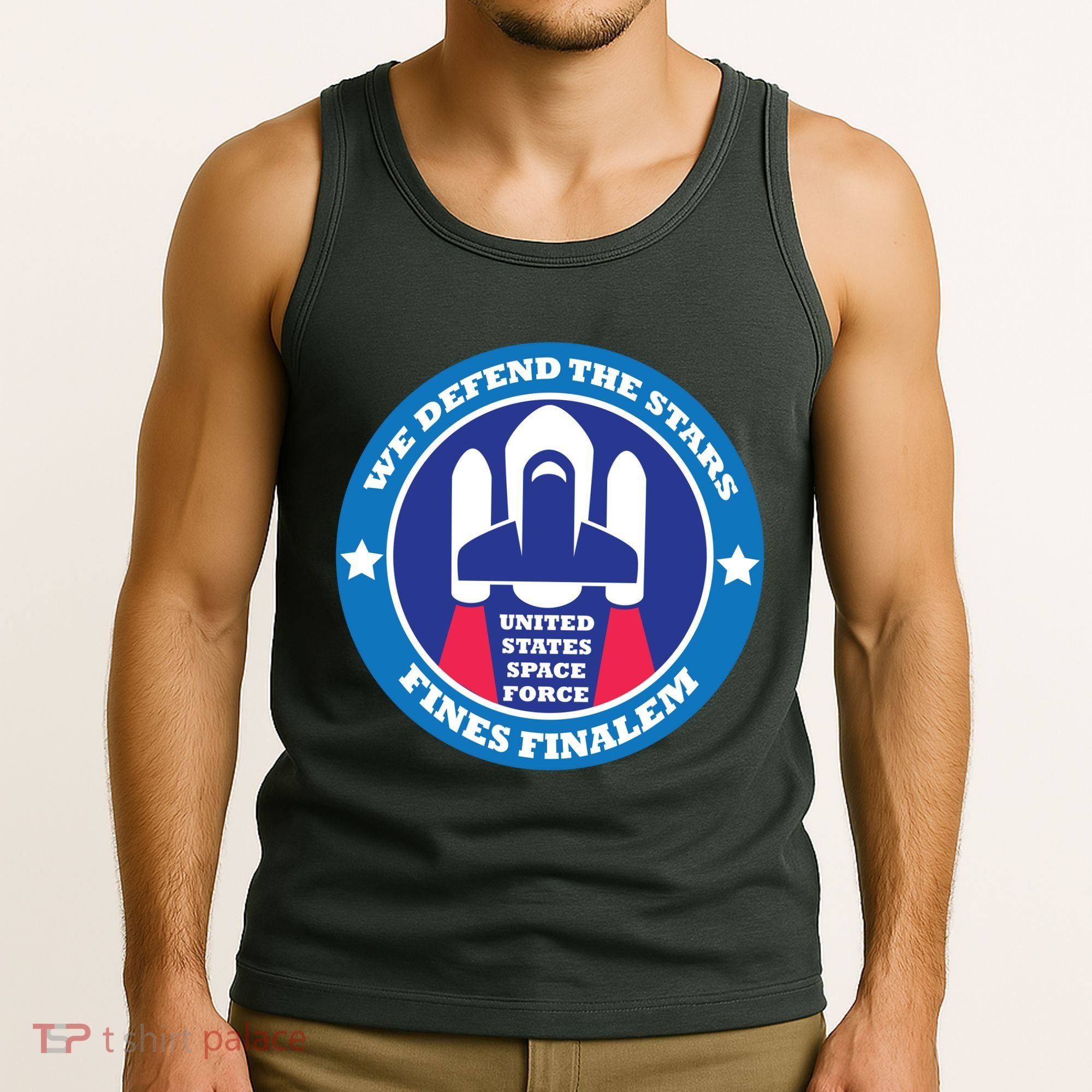 United States Space Force We Defend the Stars Tank Top