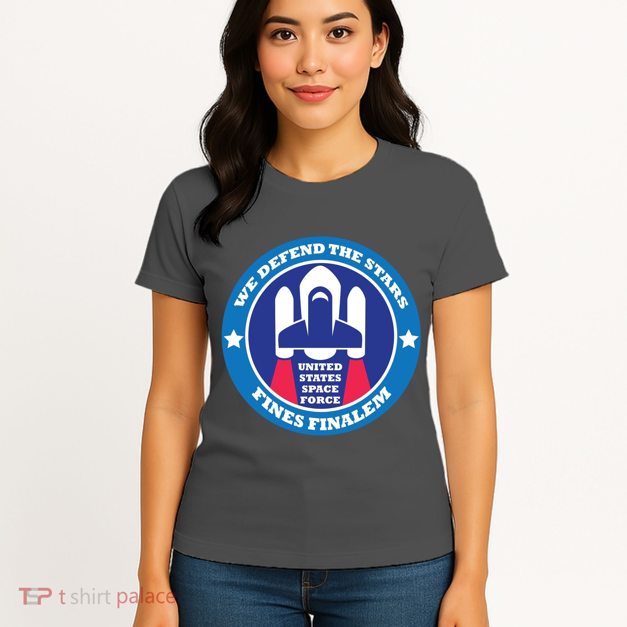 United States Space Force We Defend the Stars Women's T-Shirt