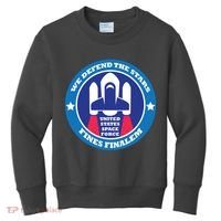 United States Space Force We Defend the Stars Kids Sweatshirt thumb 0