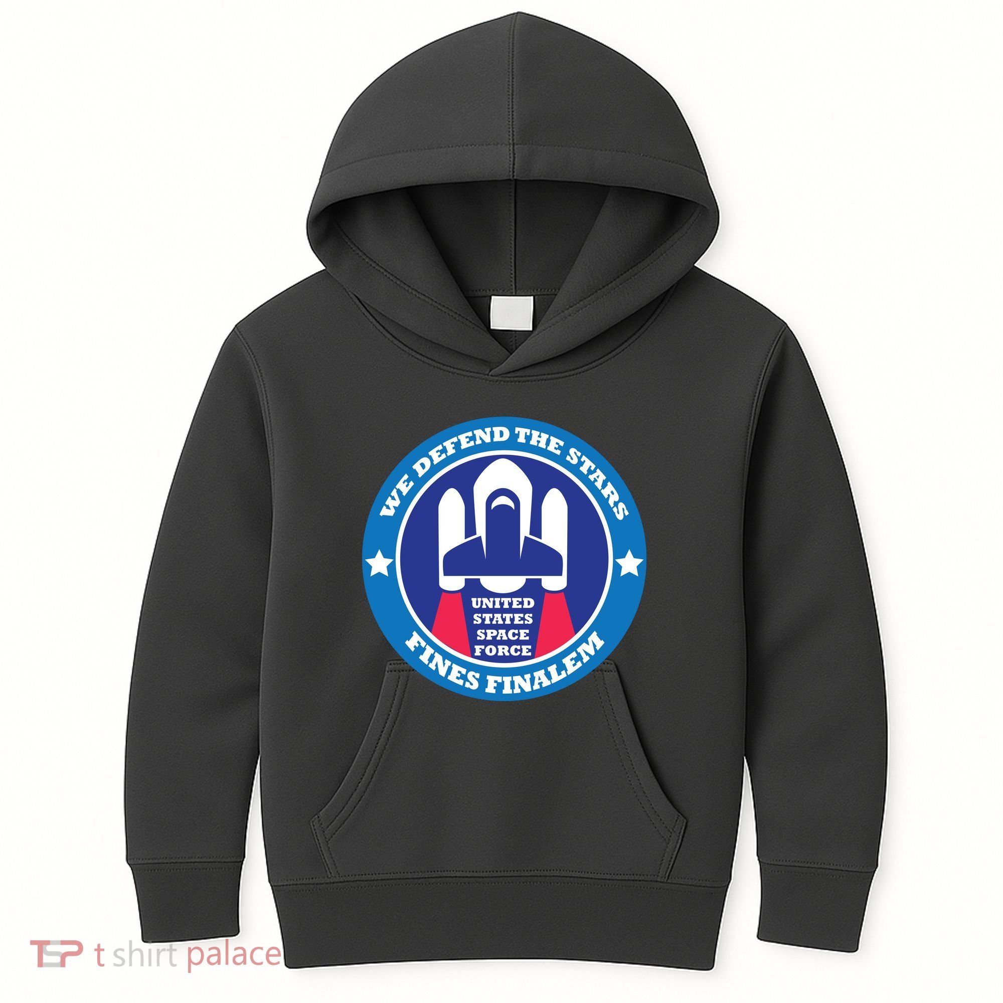 United States Space Force We Defend the Stars Kids Hoodie