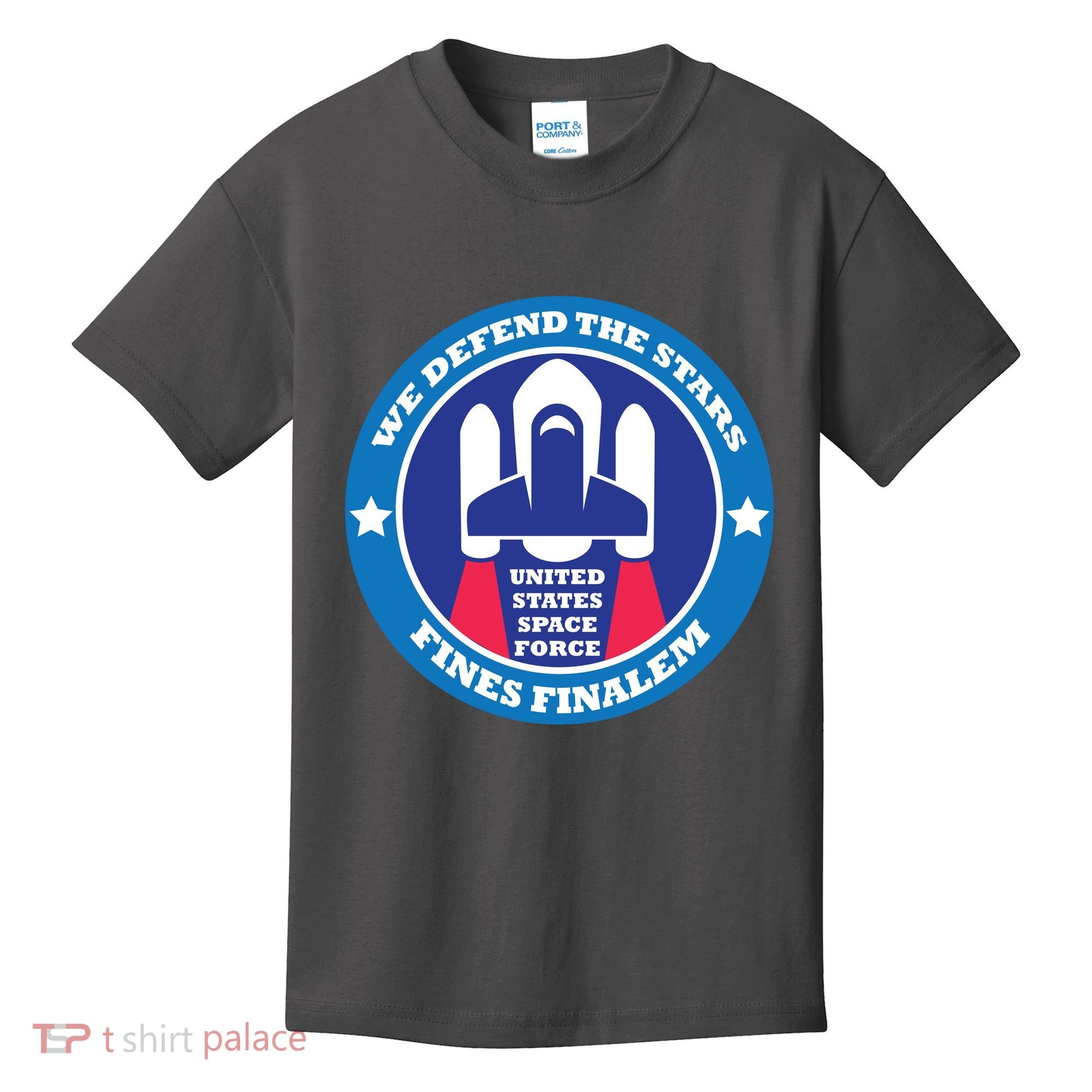 United States Space Force We Defend the Stars Kids T-Shirt