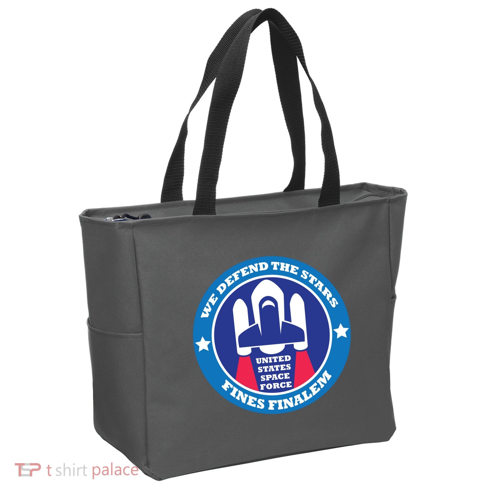 United States Space Force We Defend the Stars Tote Bag