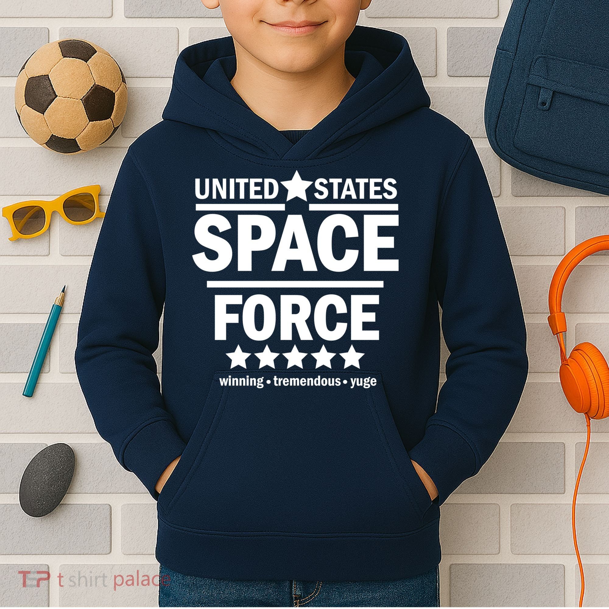 United States Space Force Winning Tremendous Yuge Kids Hoodie