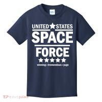 United States Space Force Winning Tremendous Yuge Kids T-Shirt thumb 0