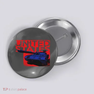 United States US Tank  Button