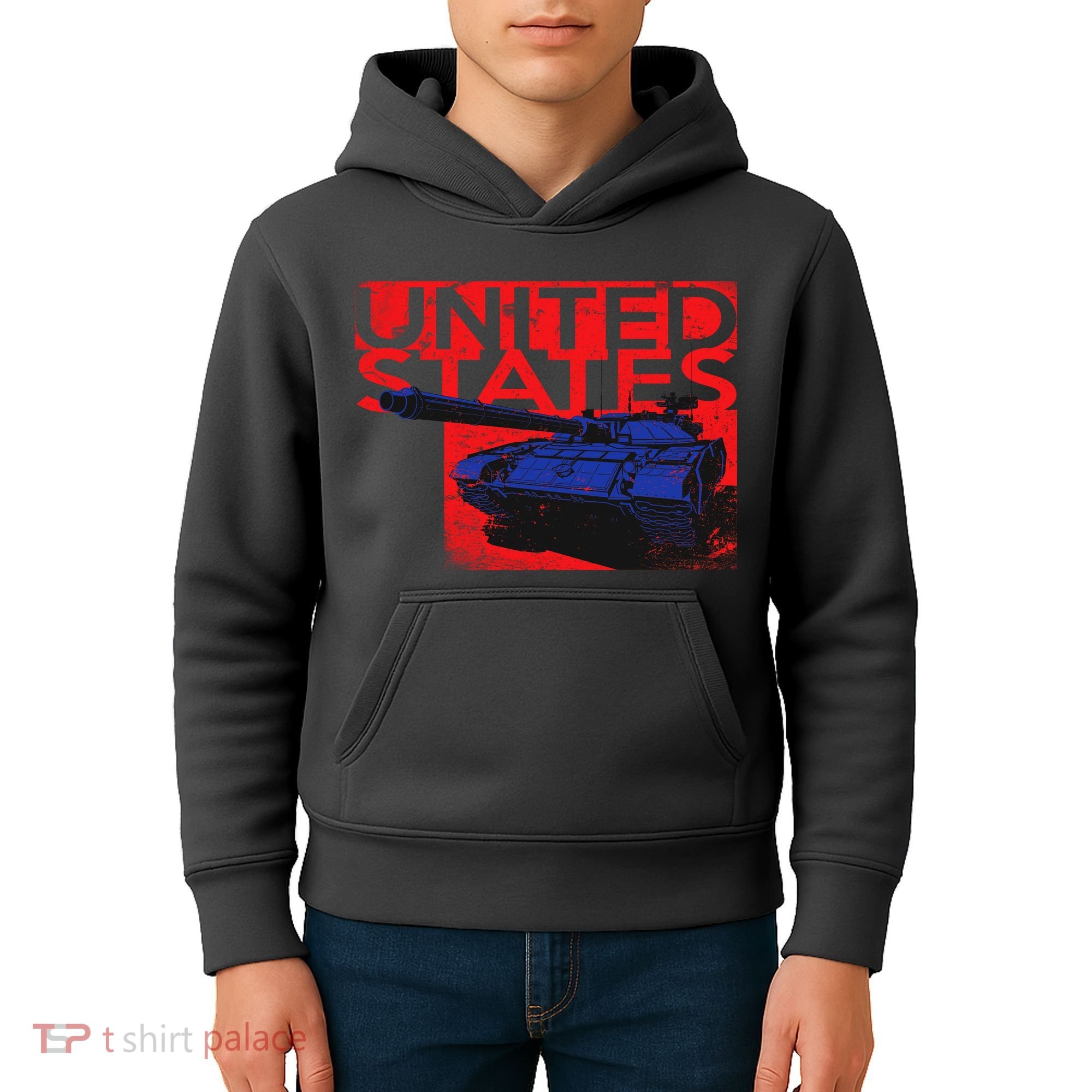 United States US Tank  Kids Hoodie