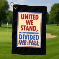 United We Stand Divided Golf Towel thumb 1