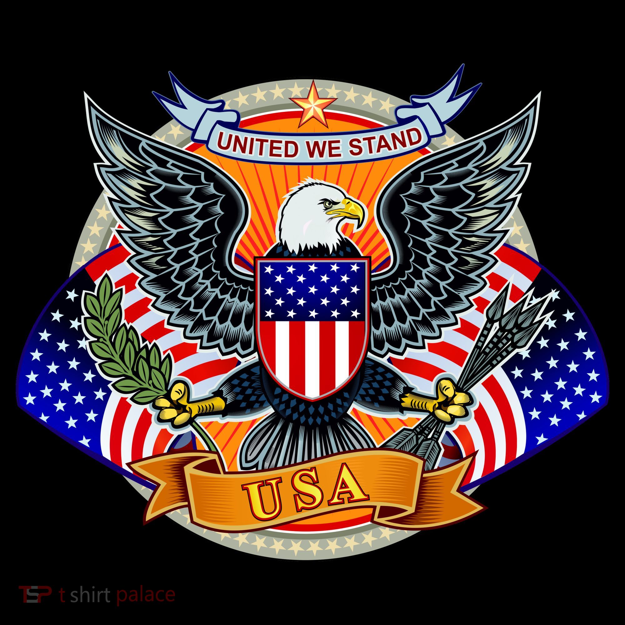United We Stand USA Eagle Crest Polo