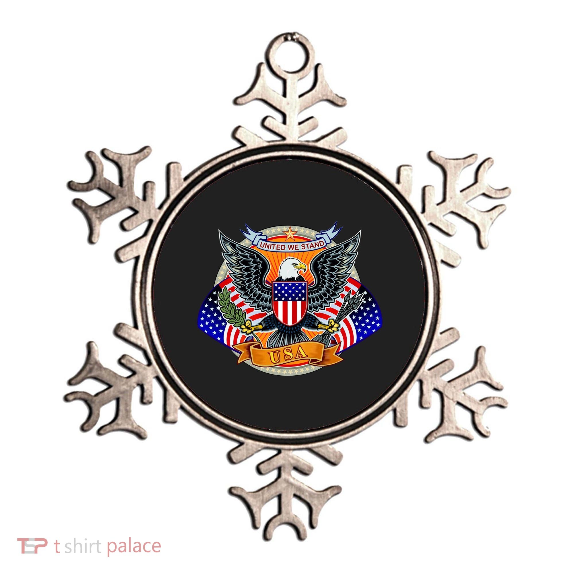 United We Stand USA Eagle Crest Ornament