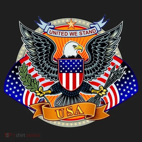 United We Stand USA Eagle Crest Golf Towel