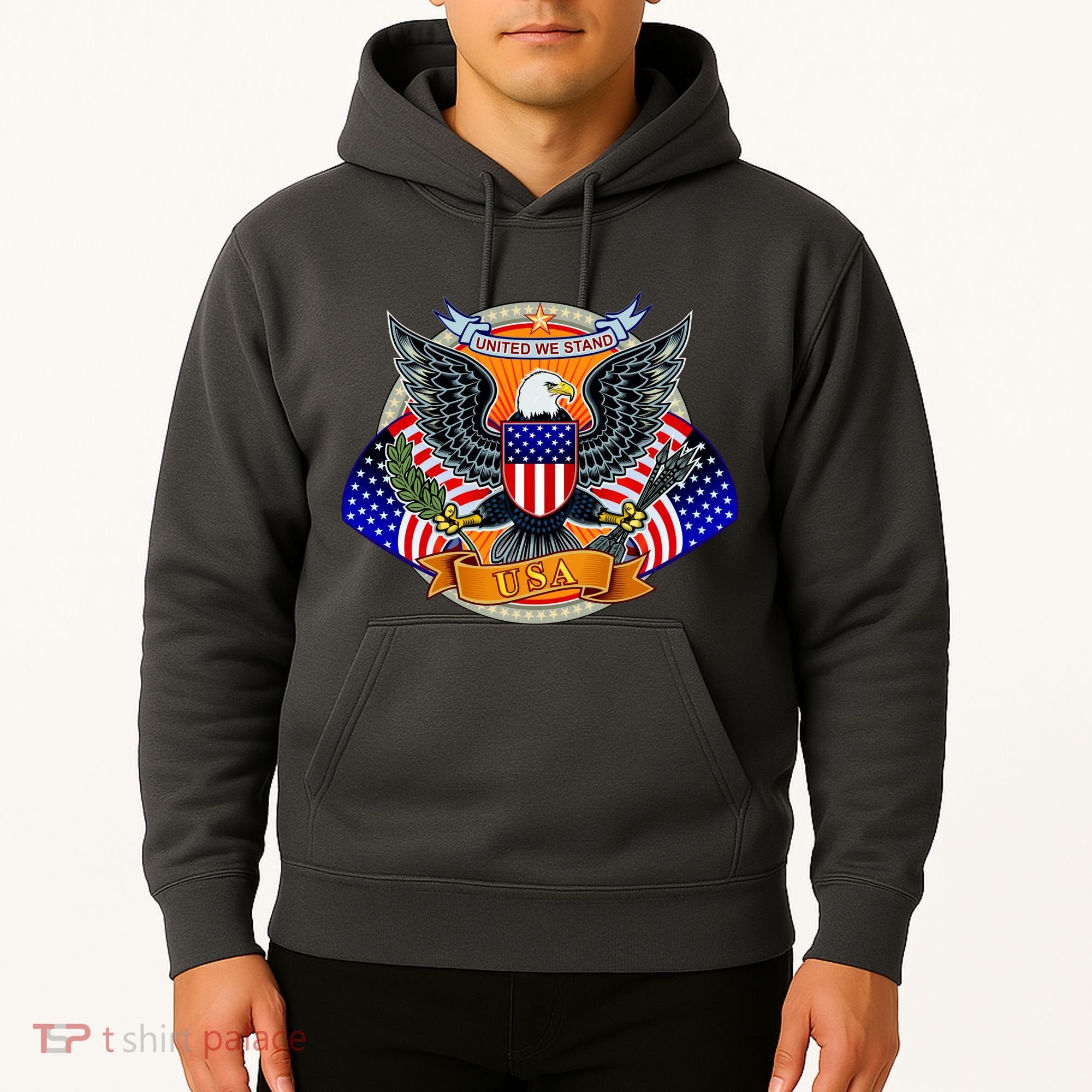 United We Stand USA Eagle Crest Hoodie