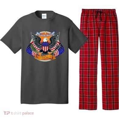 United We Stand USA Eagle Crest Pajama Set
