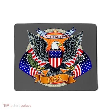 United We Stand USA Eagle Crest Mousepad