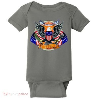 United We Stand USA Eagle Crest Baby Bodysuit