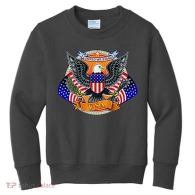 United We Stand USA Eagle Crest Kids Sweatshirt