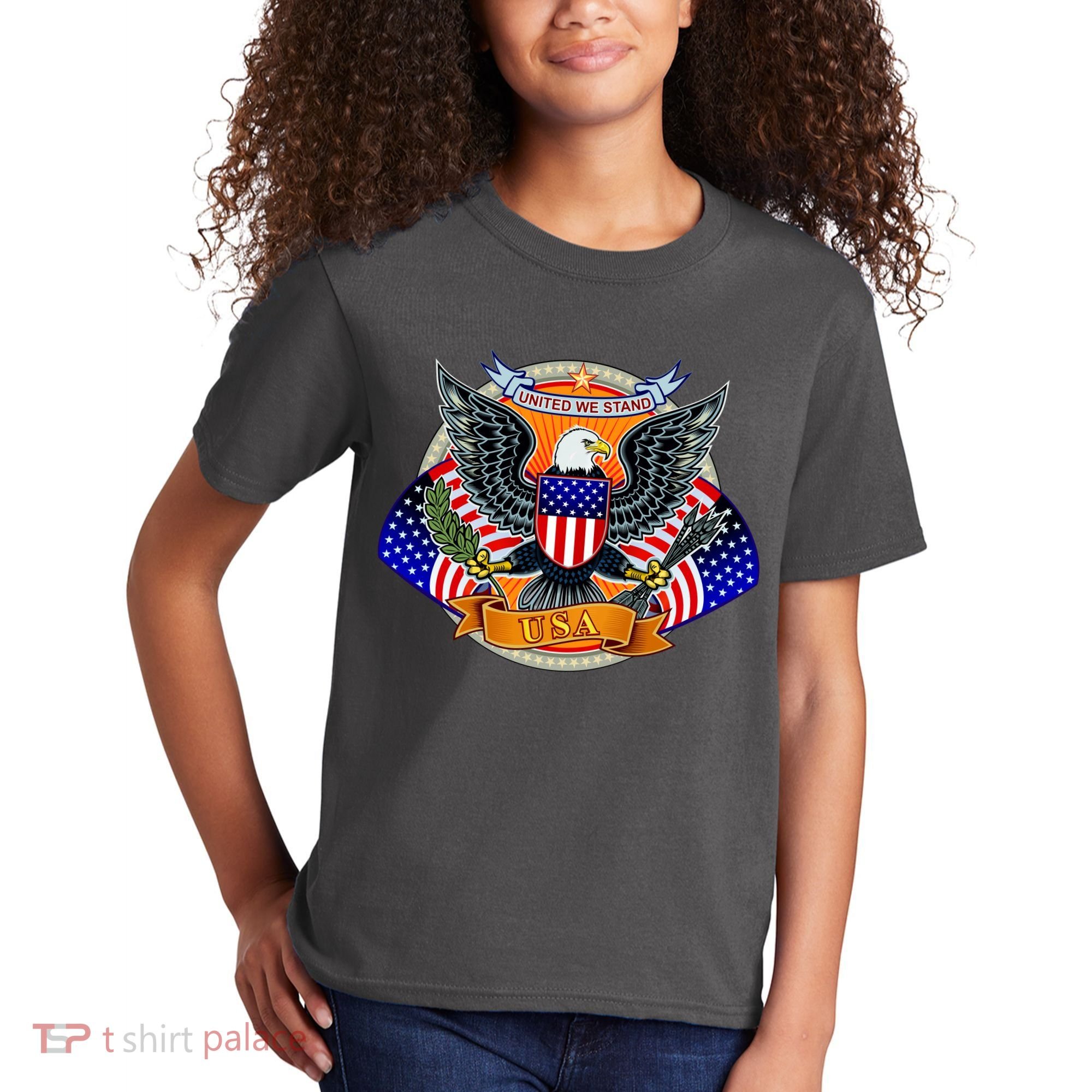 United We Stand USA Eagle Crest Kids T-Shirt