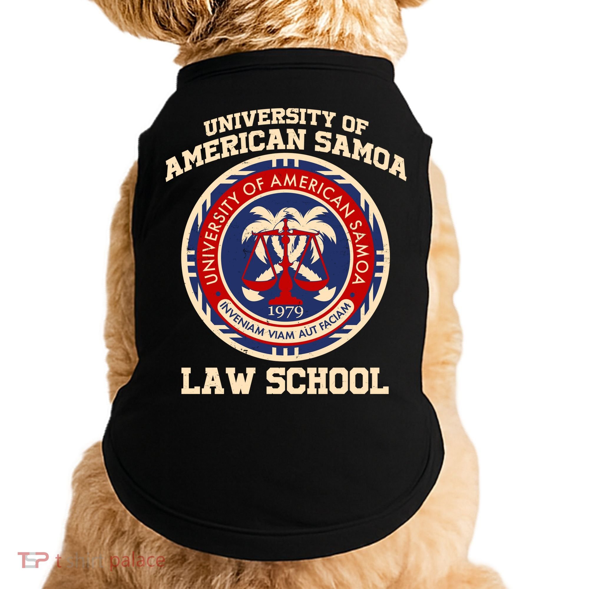 University of Samoa Law School Logo Emblem Doggie Tank