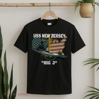 Uss New Jersey Bb62 Battleship Veterans Day Warship Father T-Shirt thumb 2