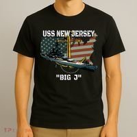 Uss New Jersey Bb62 Battleship Veterans Day Warship Father T-Shirt thumb 3