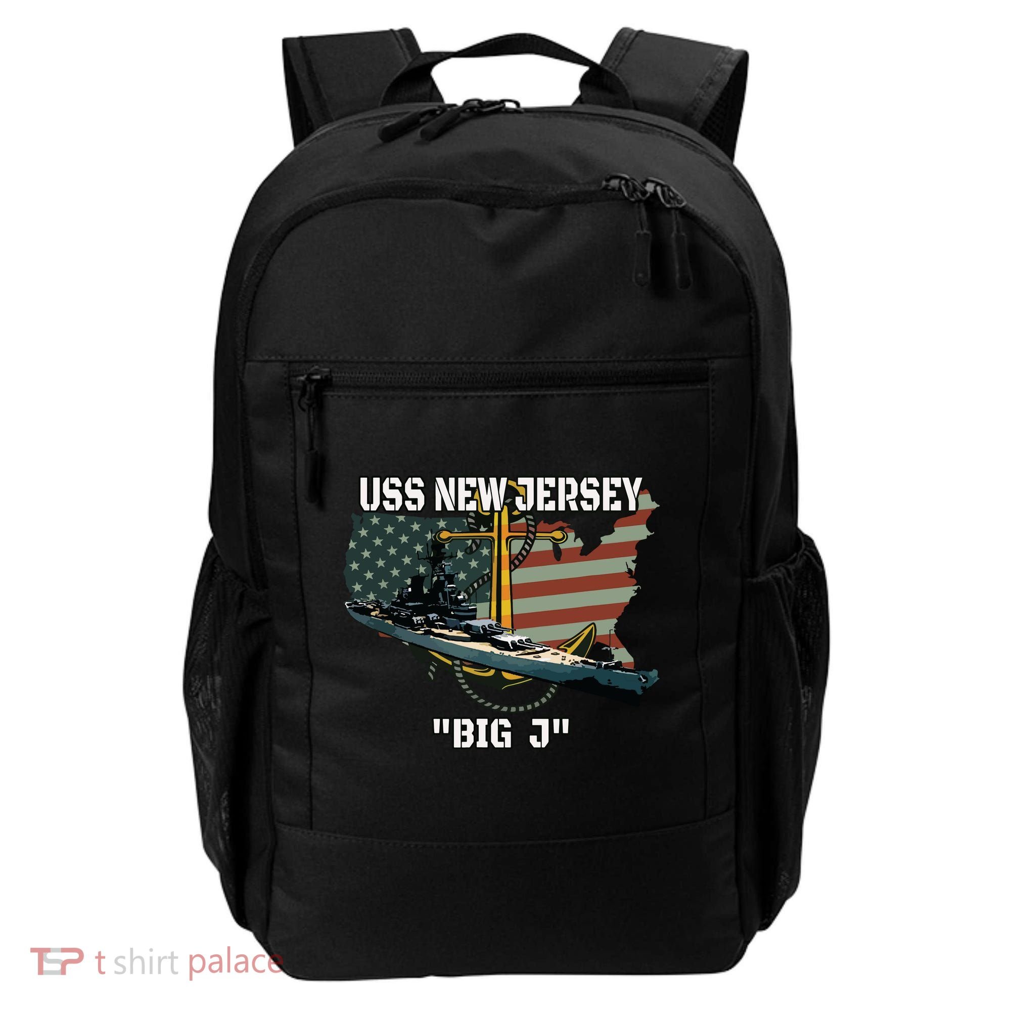 Uss New Jersey Bb62 Battleship Veterans Day Warship Father Backpack
