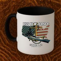 Uss New Jersey Bb62 Battleship Veterans Day Warship Father Coffee Mug thumb 2