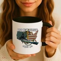 Uss New Jersey Bb62 Battleship Veterans Day Warship Father Coffee Mug thumb 3