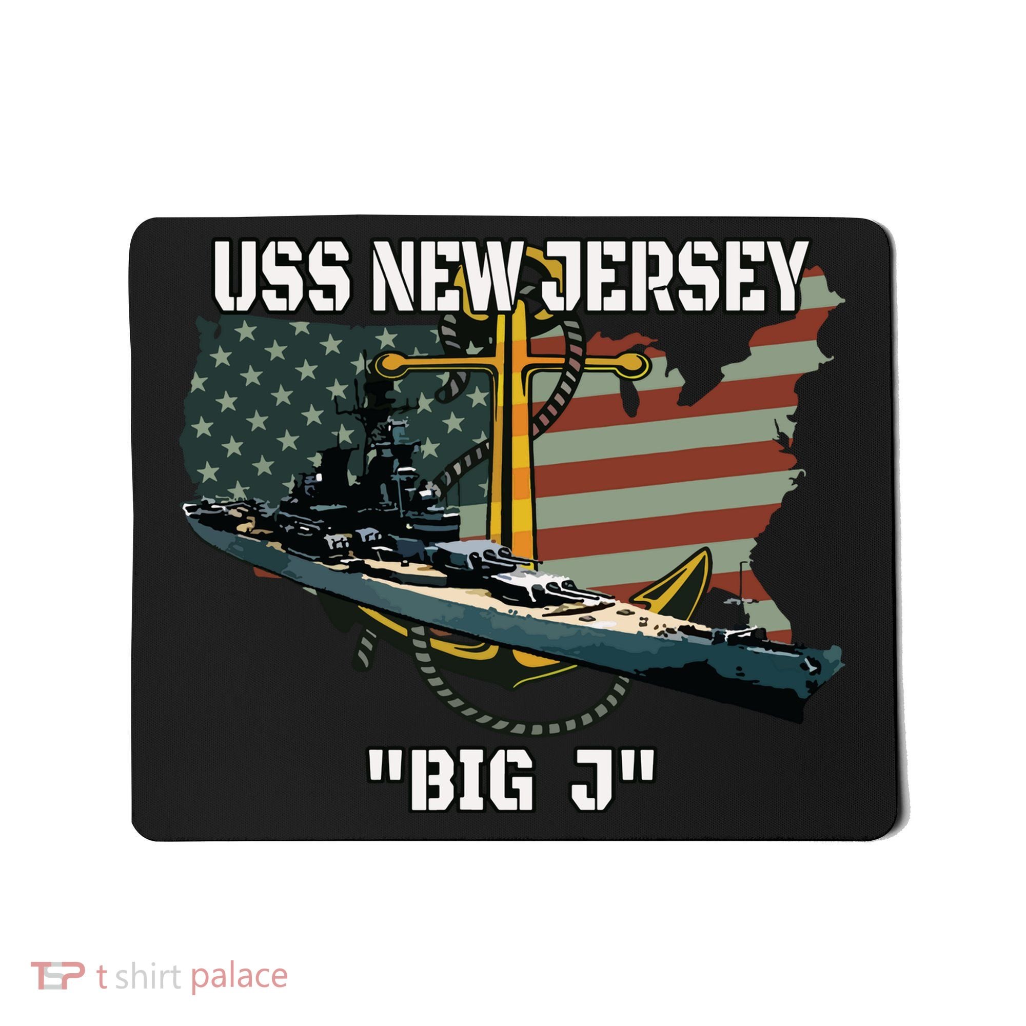 Uss New Jersey Bb62 Battleship Veterans Day Warship Father Mousepad