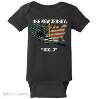 Uss New Jersey Bb62 Battleship Veterans Day Warship Father Baby Bodysuit thumb 0