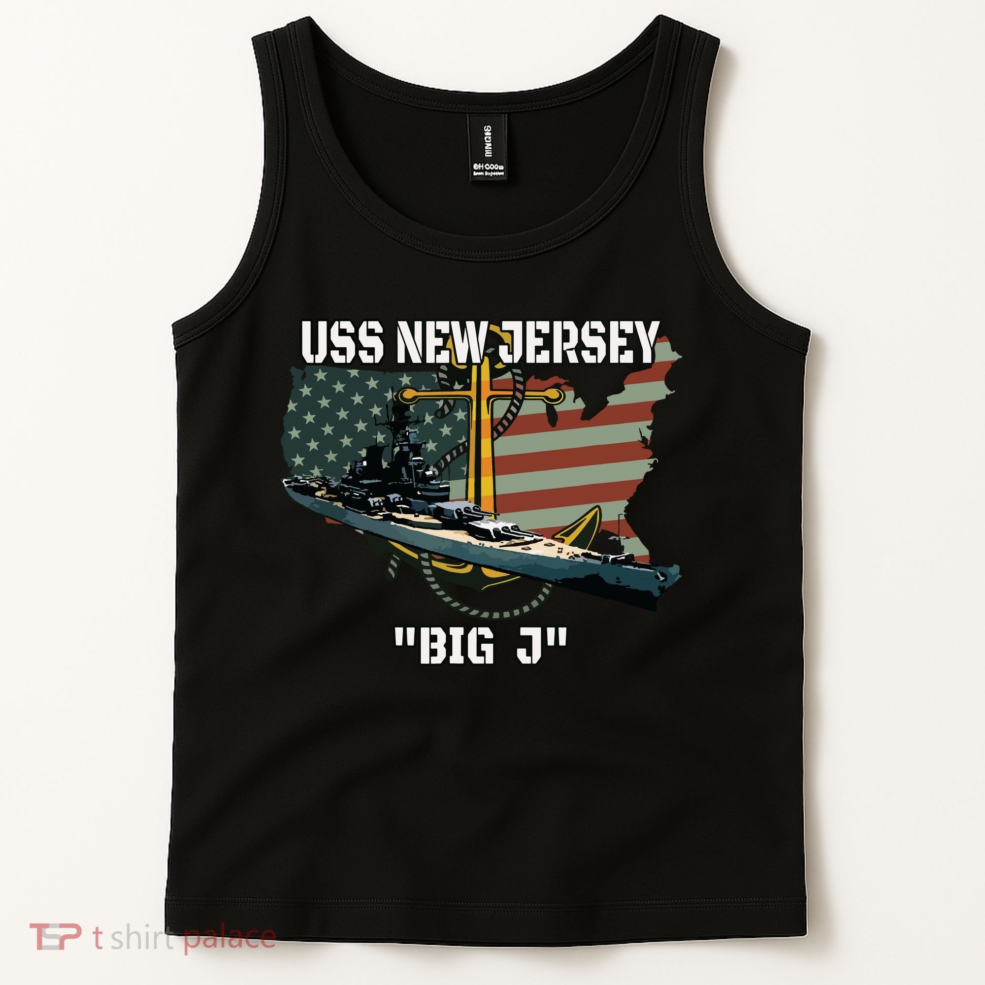 Uss New Jersey Bb62 Battleship Veterans Day Warship Father Tank Top