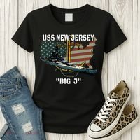 Uss New Jersey Bb62 Battleship Veterans Day Warship Father Women's T-Shirt thumb 3