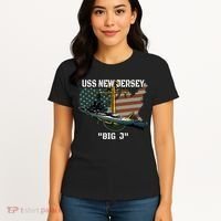 Uss New Jersey Bb62 Battleship Veterans Day Warship Father Women's T-Shirt thumb 4
